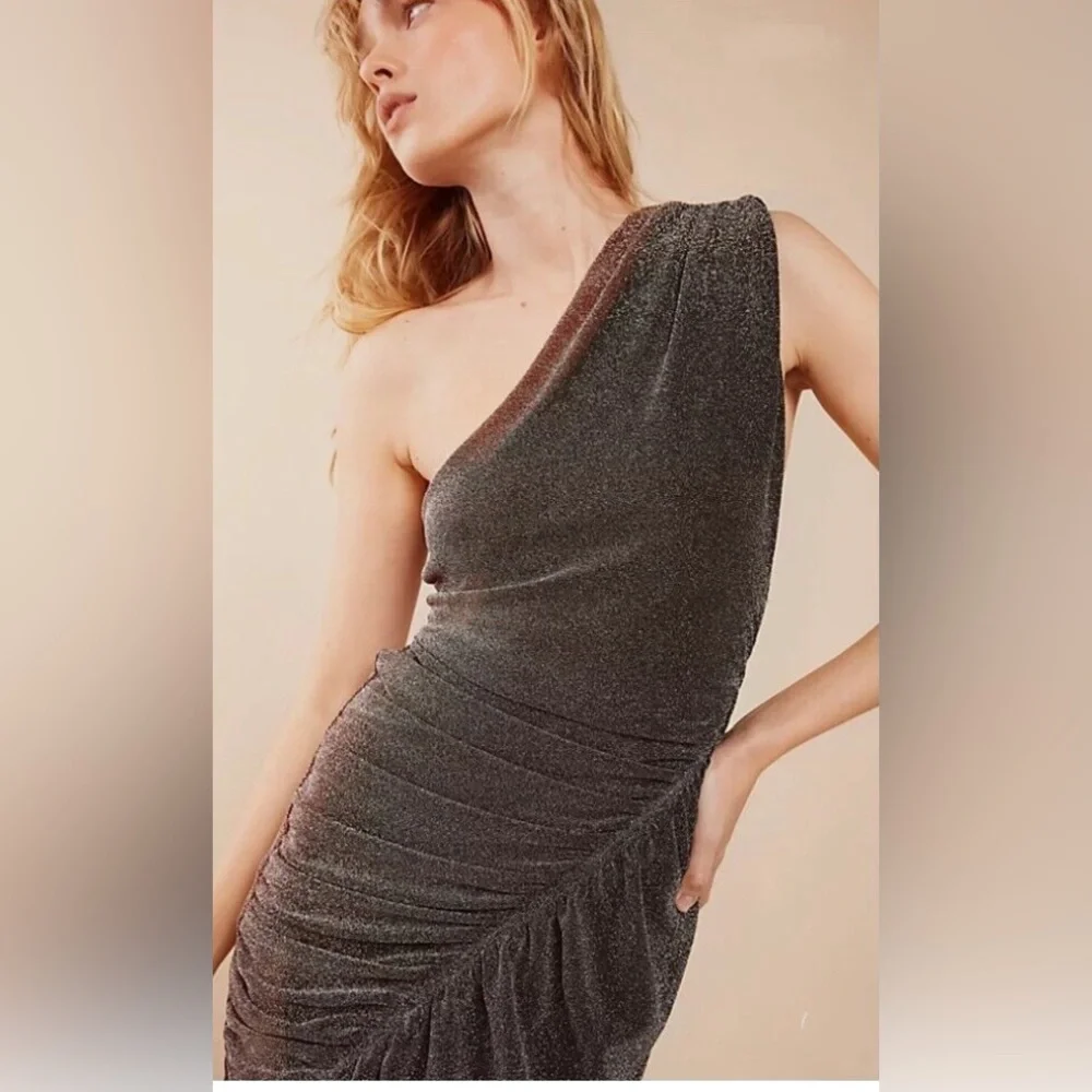 free people one shoulder dress Significant Other Alessia One Shoulder Midi Dress
